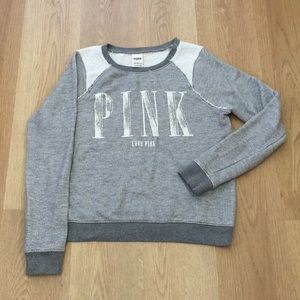 Pink Victoria’s Secret Grey Faux Use Sweater, Sz S